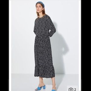 Zara dress in black and white polka dots size medium